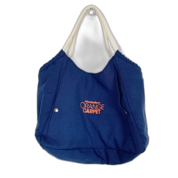 Nickelodeon‎ Vintage Television Network Orange Carpet Tote Bag Blue Orange Rope - Picture 16 of 16